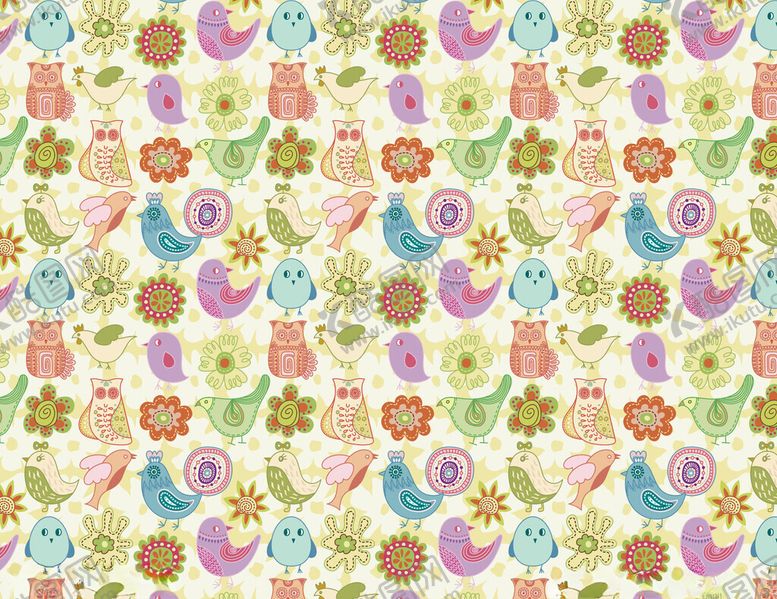 编号：54843010310408317481【酷图网】源文件下载-可爱多彩卡通图案背景