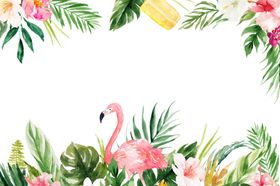 热带风情火烈鸟花卉装饰