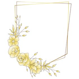植物金色边框花环标题栏免抠图