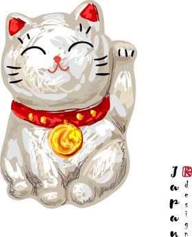 动漫招财猫插画