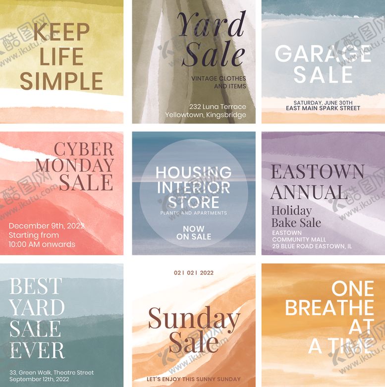 编号：44287804041131354694【酷图网】源文件下载-多彩励志标语装饰画集合