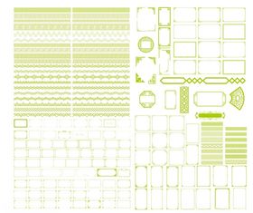 矢量边框中式西式边框花边花纹纹