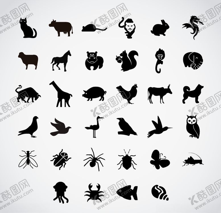 编号：19710411011756524257【酷图网】源文件下载-动物剪影