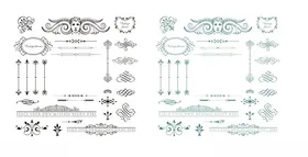 边框花纹欧式矢量欧式画海浪素材