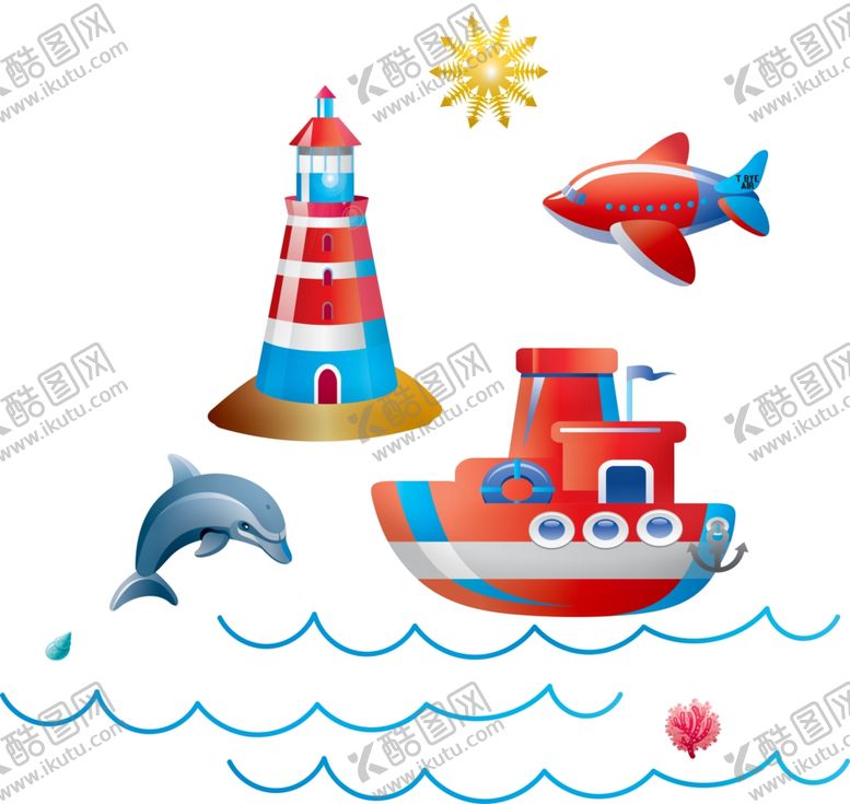 编号：20364610140703401700【酷图网】源文件下载-航海海洋创意插图