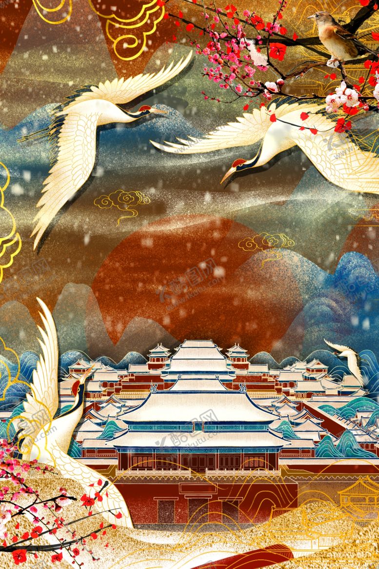 编号：35328606281645358216【酷图网】源文件下载-山水国风古风传统海报素材