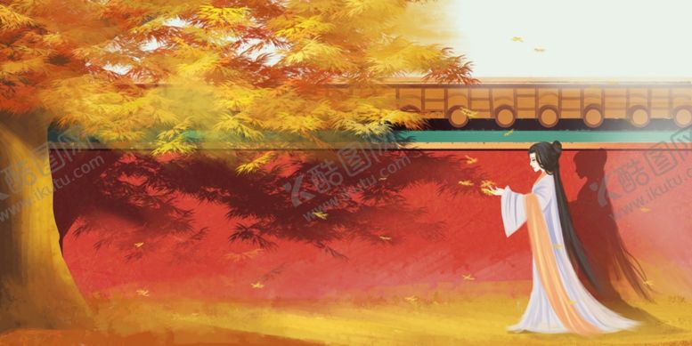 编号：26803205100621364848【酷图网】源文件下载-人物女性古风插画卡通背景素材
