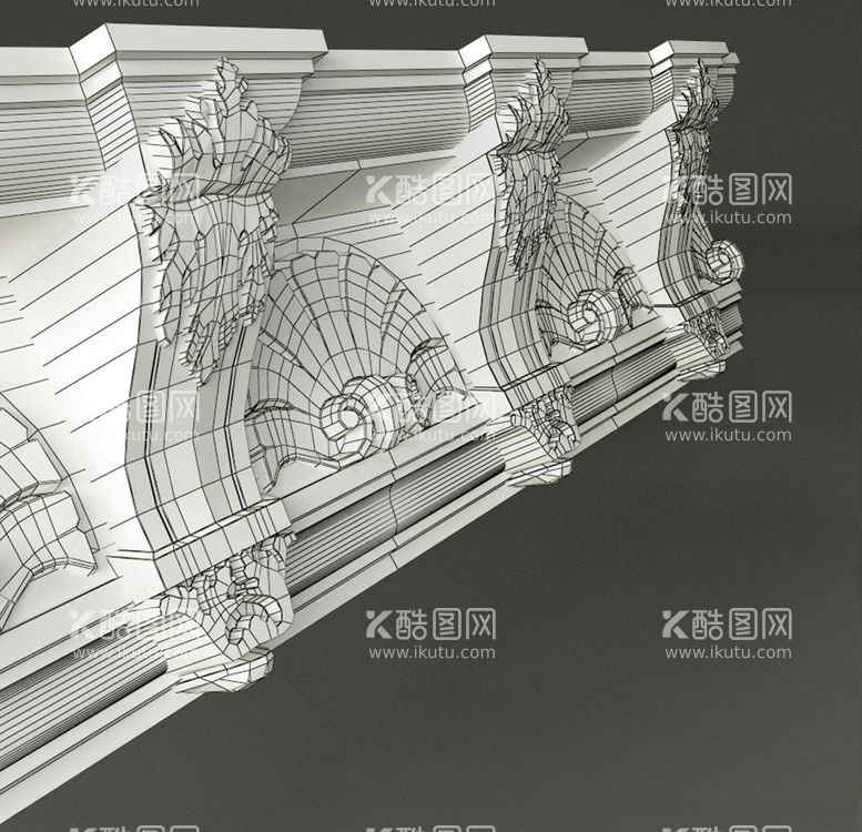 编号：73341003092135288447【酷图网】源文件下载-3DMAX模型室内装修欧式雕花