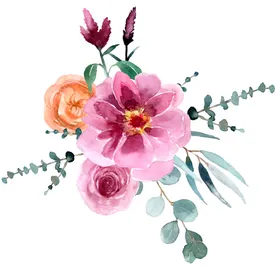 手绘花卉温馨幸福森系小清新浪漫温馨婚礼邀请函
