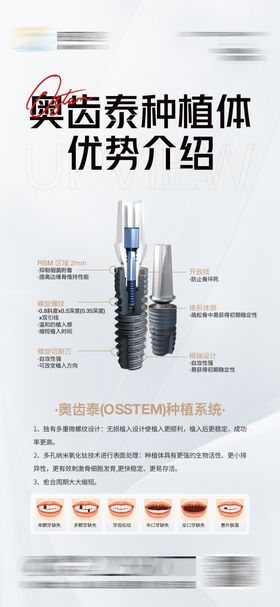 医美口腔种植体优势海报
