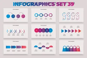 三步信息图表模板