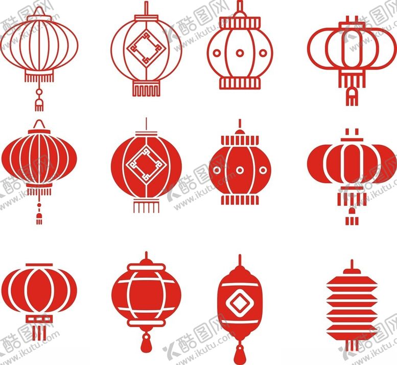 编号：44643902241742478322【酷图网】源文件下载-矢量灯笼