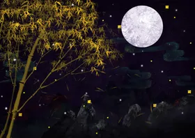 竹林插画手绘