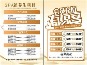SPA馆养生宣传单