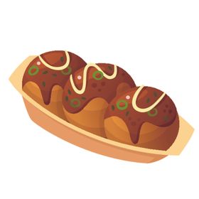 韩国美食插画图案