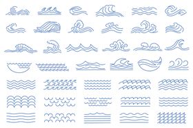 浪花线条