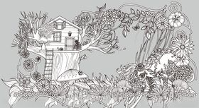 矢量动物植物线稿