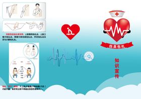 伤员包扎三折页