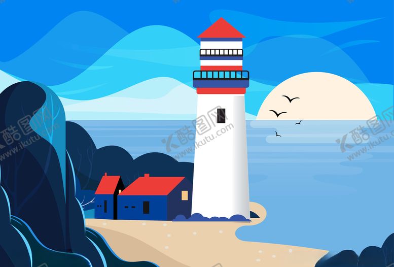 编号：38835709270830357397【酷图网】源文件下载-灯塔插画