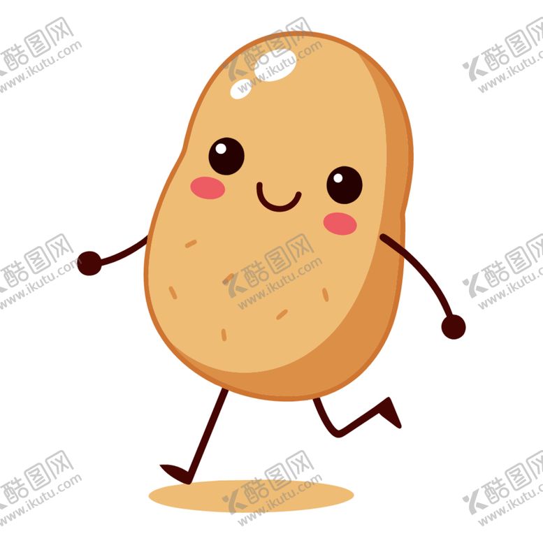 编号：89832712090008055549【酷图网】源文件下载-行走的卡通风格土豆