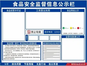 食品安全监督信息公示栏