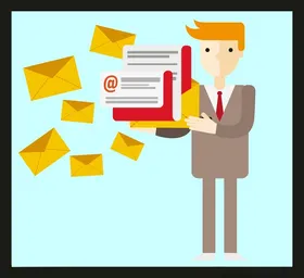 手绘商务人物办公办公士