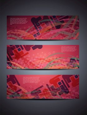 黄色几何图案横幅设计