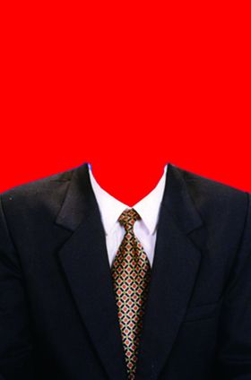 男士西装证件照模板