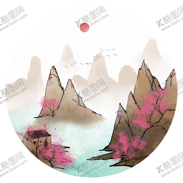 编号：73091809252324194844【酷图网】源文件下载-水墨山水