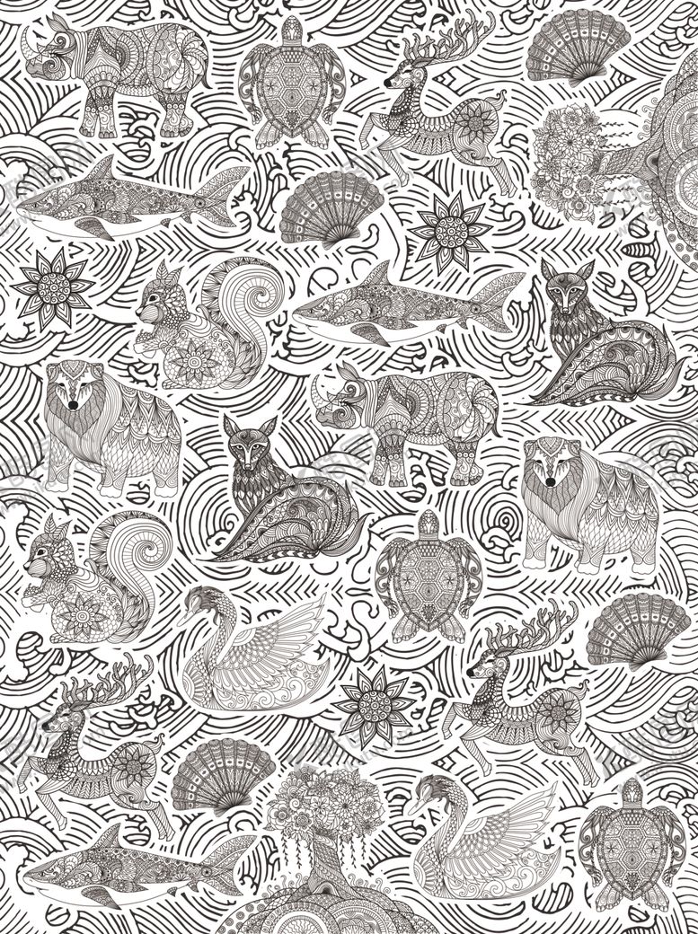 编号：48655210281248341762【酷图网】源文件下载-线条动物海报画