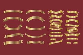 金色丝带