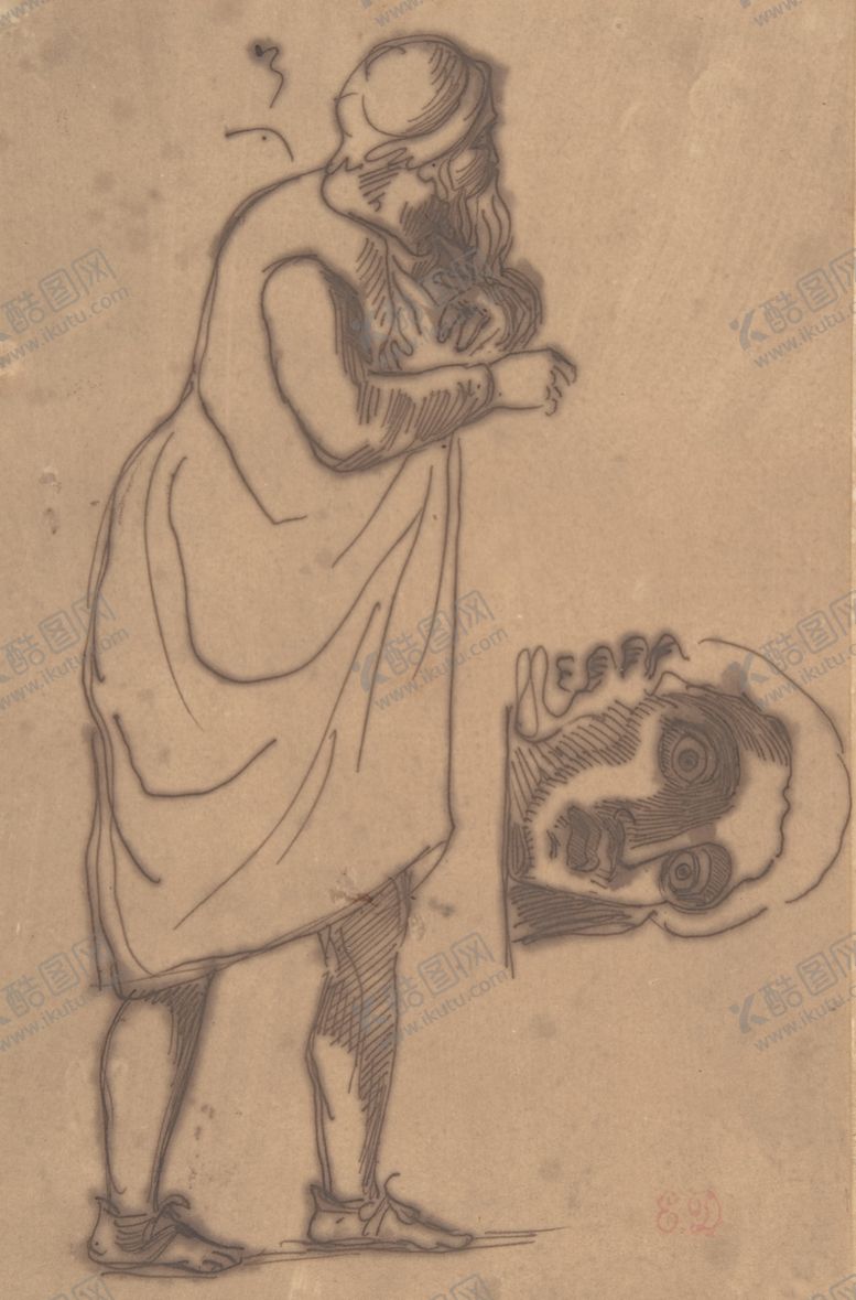 编号：50006310132145146930【酷图网】源文件下载-德拉克洛瓦素描绘画