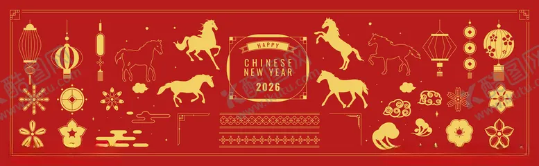 编号：75904704011103291929【酷图网】源文件下载-喜庆中国风新年装饰图案