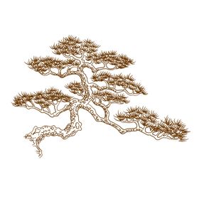 水墨松树