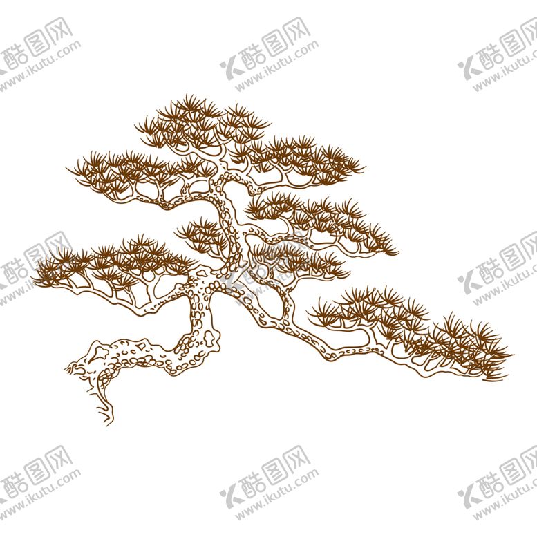 编号：17690309240002509897【酷图网】源文件下载-水墨松树