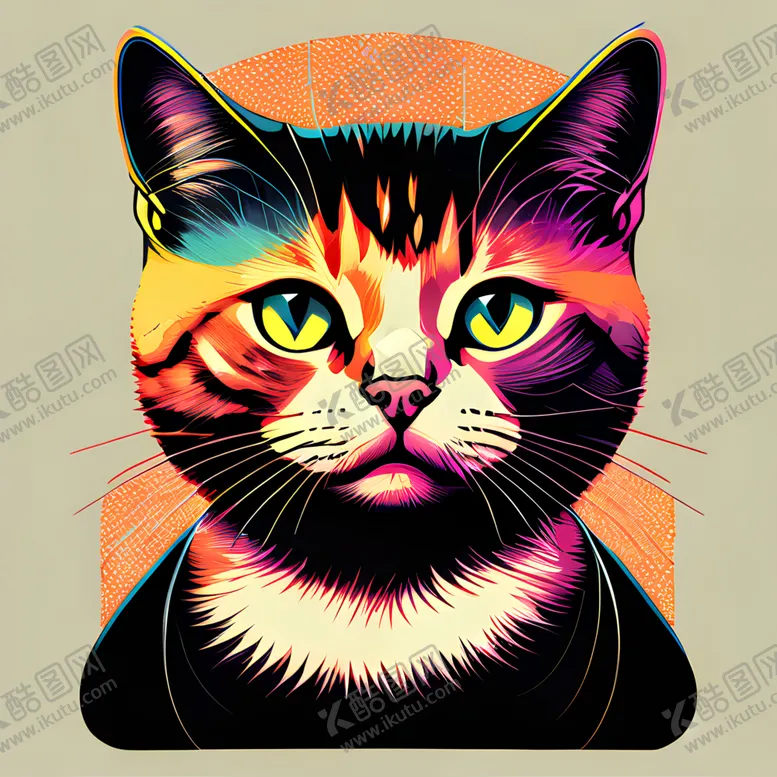 编号：23948701310507168035【酷图网】源文件下载-猫插画图标