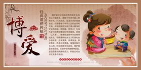 校园文化传统美德围墙宣传立志展板