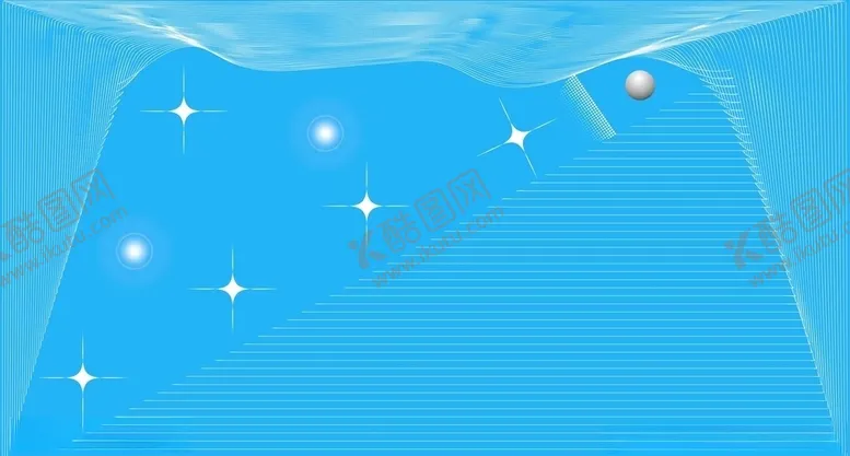 编号：71093209090559204040【酷图网】源文件下载-蓝底白线科技星球素材