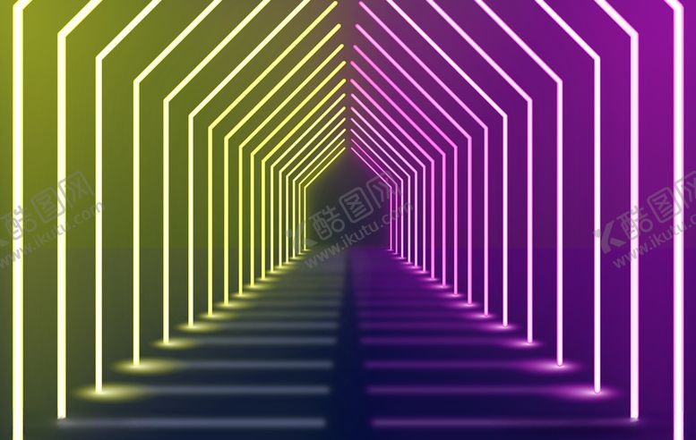 编号：98309009191956401552【酷图网】源文件下载-霓虹波浪多彩动感抽象背景