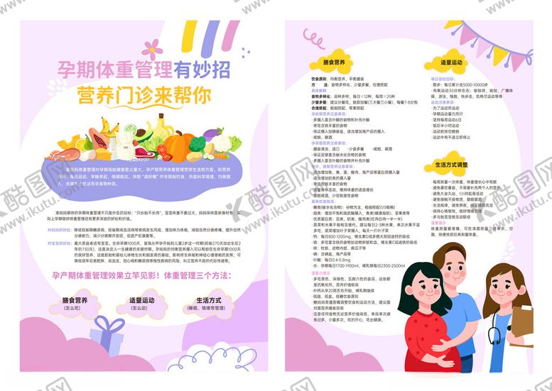 编号：98068301200639482253【酷图网】源文件下载-准妈妈科学体重管理秘籍
