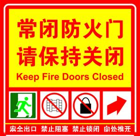 常闭防火门请保持关闭
