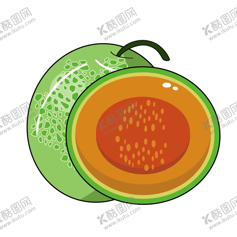 编号：42813010040907046183【酷图网】源文件下载-卡通哈密瓜