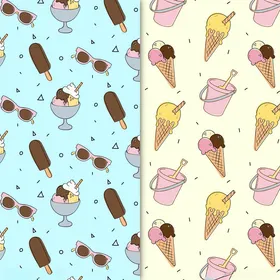 冰淇淋图案背景设计素材