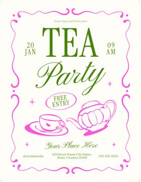 复古风茶会主题装饰设计