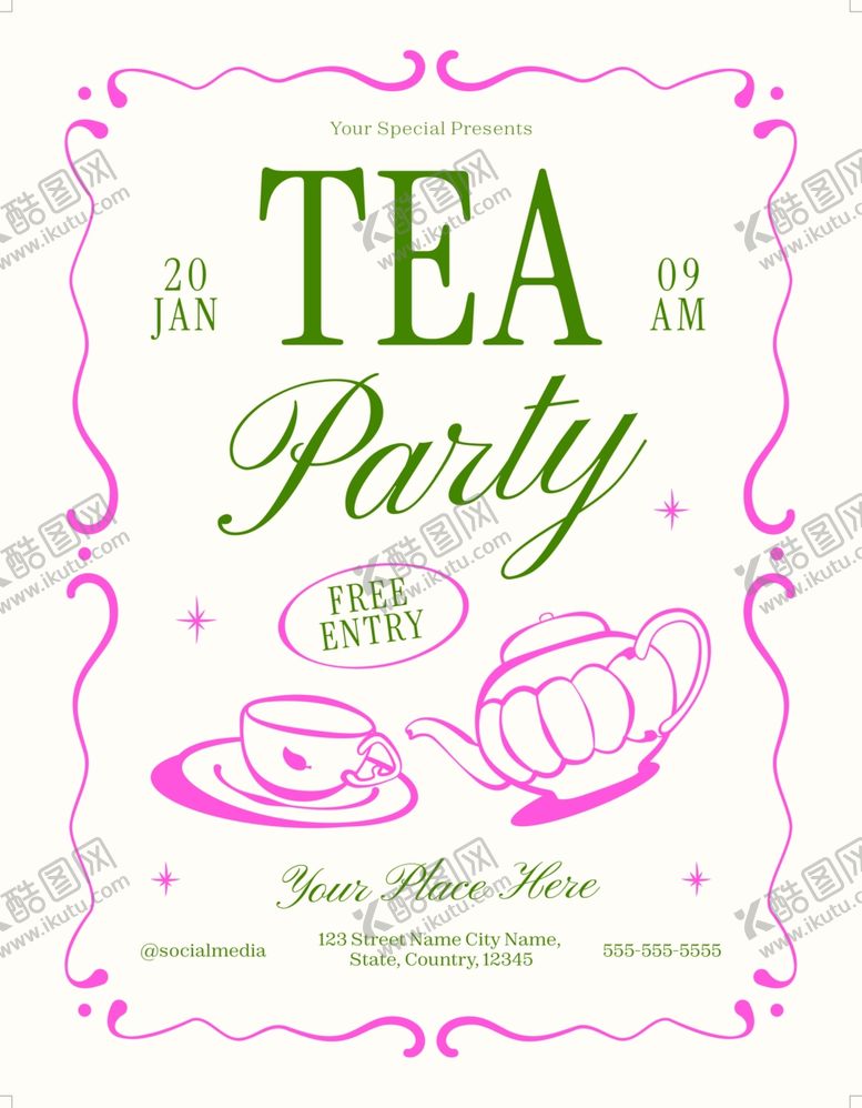编号：72247904051928078153【酷图网】源文件下载-复古风茶会主题装饰设计