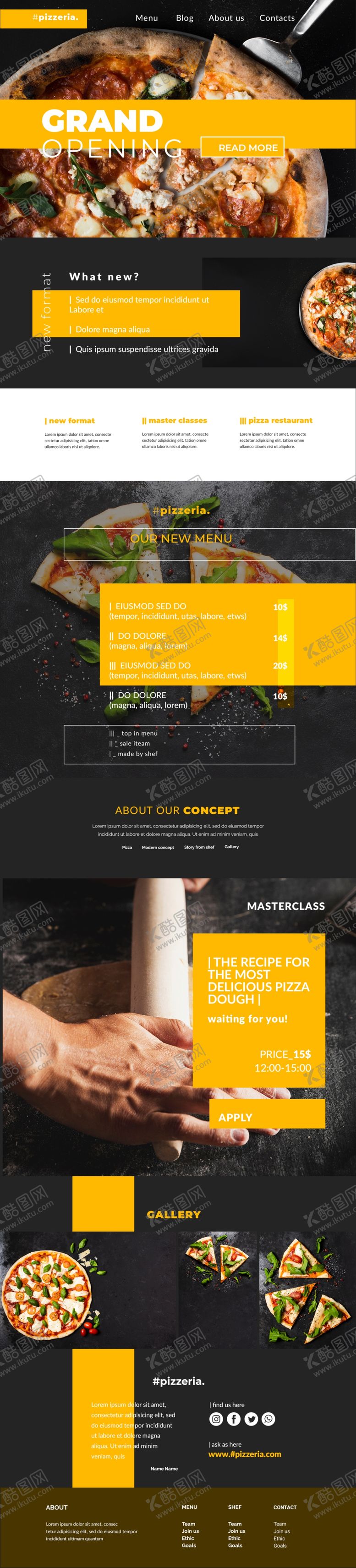 编号：94806410170814579108【酷图网】源文件下载-披萨美食网页界面