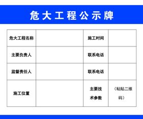 危大工程公示牌