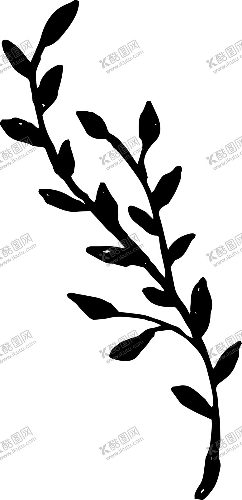 编号：73953909170329555107【酷图网】源文件下载-手绘植物枝干