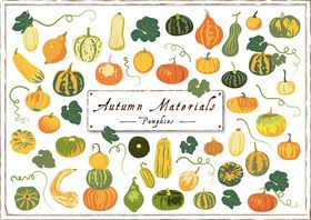 多彩南瓜插画图案