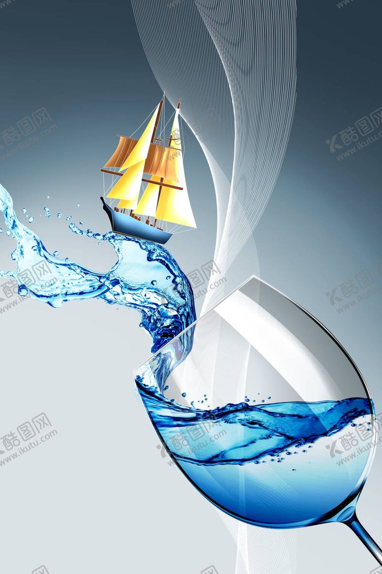 编号：90818612050642061546【酷图网】源文件下载-高脚杯装饰画